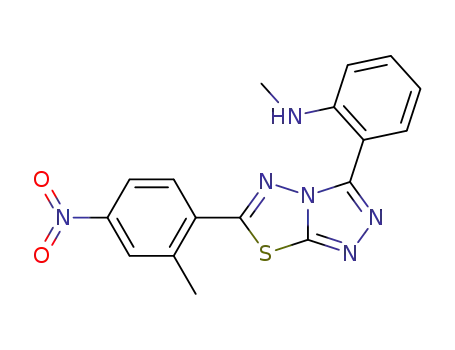 3-[2-(N-methylamino)phenyl]-6-(2-nitro-4-methylphenyl)-1,2,4-triazolo[3,4-b]-1,3,4-thiadiazole