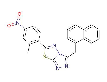 3-(1-naphthylmethyl)-6-(2-nitro-4-methylphenyl)-1,2,4-triazolo[3,4-b]-1,3,4-thiadiazole