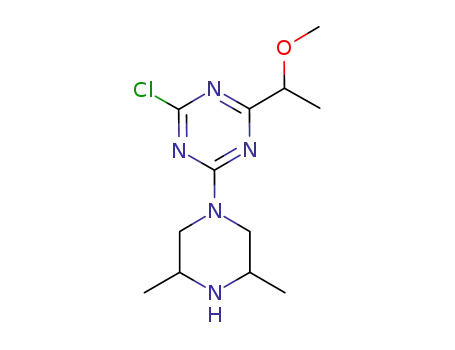2-chloro-4-(3,5-dimethyl-piperazin-1-yl)-6-(1-methoxy-ethyl)-[1,3,5]triazine