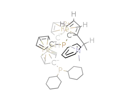 (RC,SFc,SP)-1-[2-(1-N,N-dimethylaminoethyl)ferrocen-1-yl]phenylphosphino-1'-dicyclohexylphosphinoferrocene