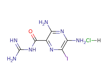 N-amidino-3,5-diamino-6-iodo-2-pyrazinecarboxamide hydrochloride