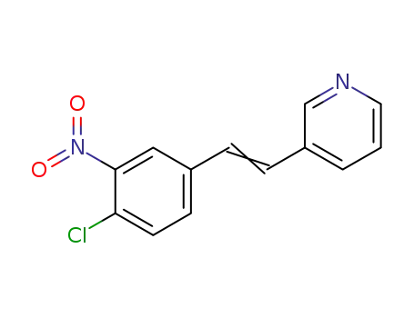 Molecular Structure of 388594-38-5 (Pyridine, 3-[2-(4-chloro-3-nitrophenyl)ethenyl]-)