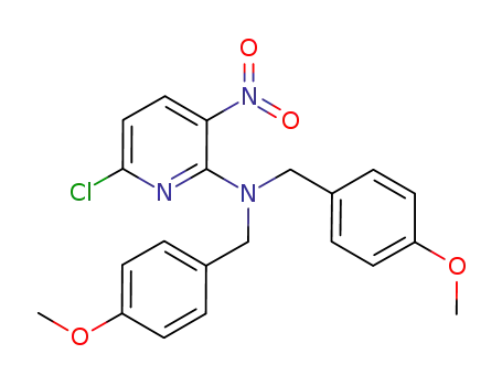 Molecular Structure of 928831-85-0 (2-Pyridinamine, 6-chloro-N,N-bis[(4-methoxyphenyl)methyl]-3-nitro-)