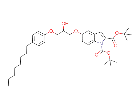 di-tert-butyl 5-[2-hydroxy-3-(4-octylphenoxy)propoxy]indole-1,2-carboxylate