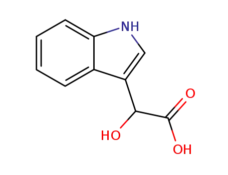 Molecular Structure of 3050-37-1 (1H-Indole-3-acetic acid, a-hydroxy-)