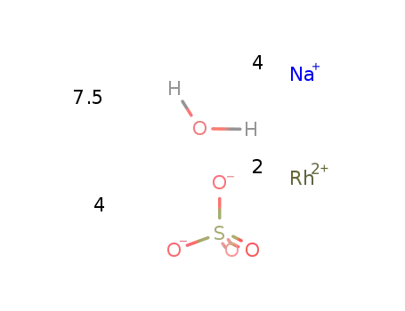 Na4[(rhodium(II))2(sulphate)4(H2O)2]*5.5 H2O