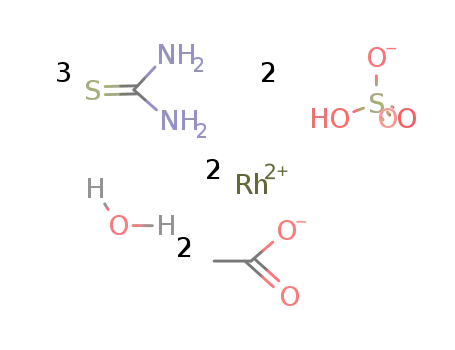 [(rhodium)2(acetate)2(HSO4)2]*H2O*3 thiourea
