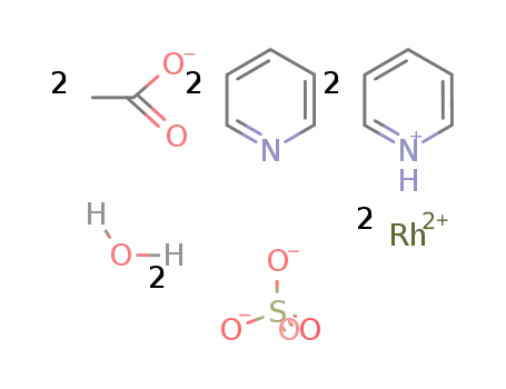 (PyH)2[(rhodium(II))2(acetate)2(sulphate)2(pyridine)2]*H2O