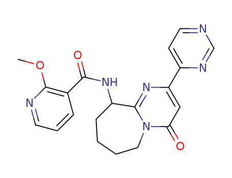(+)-2-methoxy-N-(4-oxo-2-pyrimidin-4-yl-4,6,7,8,9,10-hexahydro-pyrimido[1,2-a]azepin-10-yl)-nicotinamide