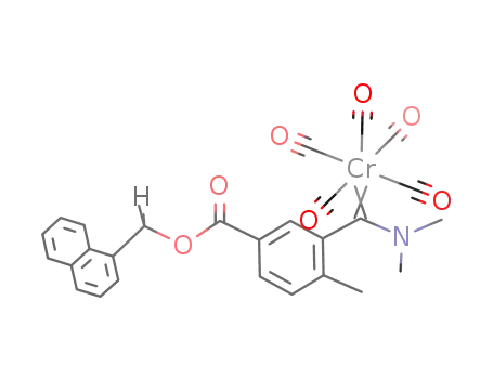 pentacarbonyl[(N,N-dimethylamino)(3-(S)-1'-(1-naphthyl)ethoxycarbonyl-2-methylphenyl)carbene]chromium(0)