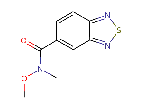 Molecular Structure of 937279-22-6 (N-Methoxy-N-Methyl-2,1,3-benzothiadiazole-5-carboxaMide)