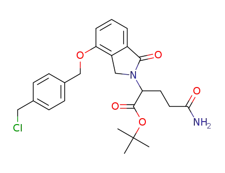 tert-butyl 5-amino-2-(4-(4-(chloromethyl)benzyloxy)-1-oxoisoindolin-2-yl)-5-oxopentanoate