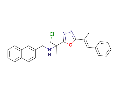 N-(2-chloro-1-methyl-1-{5-[(E)-1-methyl-2-phenyl-1-ethenyl]-1,3,4-oxadiazol-2-yl}ethyl)-N-(2-naphthylmethyl)amine