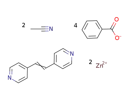 Zn2(μ-benzoate)4(μ-1,2-bis(4-pyridyl)ethene)*2CH3CN