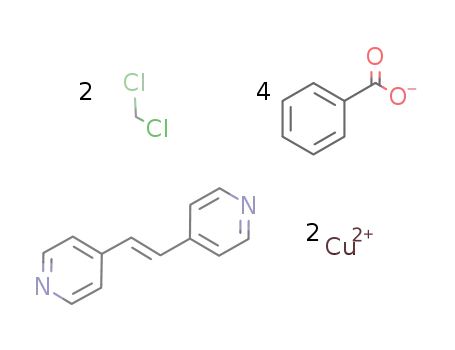 [dicopper(II)(benzoate)4(μ-trans-1,2-bis(4-pyridyl)ethene)]*2CH2Cl2