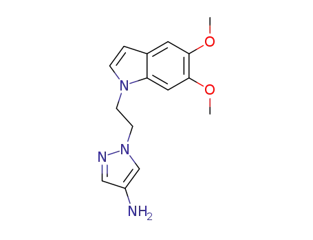 1-[2-(5,6-dimethoxy-indol-1-yl)-ethyl]-1H-pyrazol-4-ylamine
