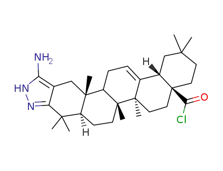 (4aS,6aS,6bR,13aR)-12-amino-2,2,6a,6b,9,9,13a-heptamethyl-2,3,4,4a,5,6,6a,6b,7,8,8a,9,11,13,13a,13b,14,15b-octadecahydro-1H-chryseno[1,2-f]indazole-4-a-carbonyl chloride