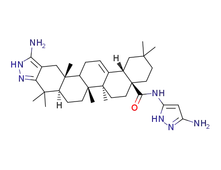 (4aS,6aS,6bR,13aR)-12-amino-N-(3-amino-1H-pyrazol-5-yl)-2,2,6a,6b,9,9,13a-heptamethyl-2,3,4,4a,5,6,6a,6b,7,8,8a,9,11,13,13a,13b,14,15b-octadecahydro-1H-chryseno[1,2-f]indazole-4-a-carboxamide