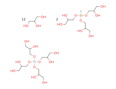 2[methyltris(2,3-dihydroxypropoxy)silane]•tetrakis(2,3-dihydroxypropoxy)titanium•12(glycerol)