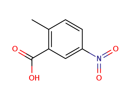 Molecular Structure of 1975-52-6 (2-Methyl-5-nitrobenzoic acid)