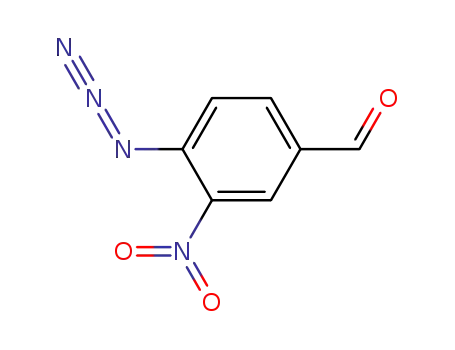 Molecular Structure of 19155-93-2 (Benzaldehyde, 4-azido-3-nitro-)