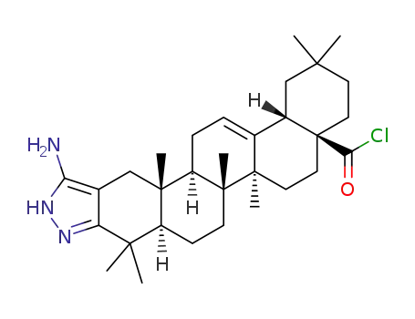 (4aS,6aS,6bR,13aR)-12-amino-2,2,6a,6b,9,9,13a-heptamethyl-2,3,4,4a,5,6,6a,6b,7,8,8a,9,11,13,13a,13b,14,15b-octadecahydro-1H-chryseno[1,2-f]indazole-4a-carbonyl chloride