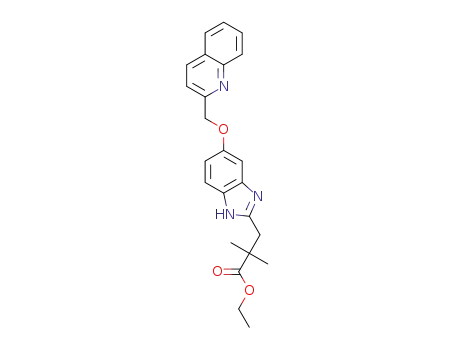 ethyl 2,2-dimethyl-3-(5-(quinolin-2-ylmethoxy)-1H-benzo[d]imidazol-2-yl)propanoate