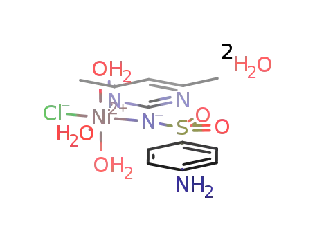 [Ni(4-amino-N-(4,6-dimethyl-2-pyrimidinyl)benzenesulfonamide(1-))Cl(H2O)3]*2H2O