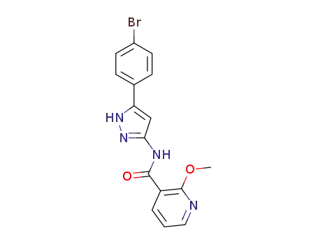 N-(5-(4-bromophenyl)-1H-pyrazol-3-yl)-2-methoxynicotinamide