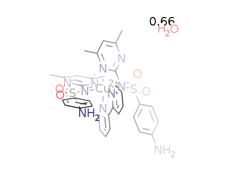 [Cu(sulfamethazine)2(2,2'-bipyridine)].0.66H2O