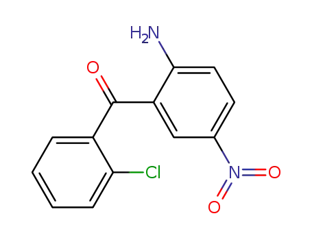 Molecular Structure of 2011-66-7 (2-Amino-2'-chloro-5-nitro benzophenone)