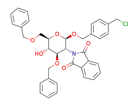 4-(chloromethyl)benzyl 3,6-O-benzyl-2-deoxy-2-phthalimido-β-D-glucopyranoside