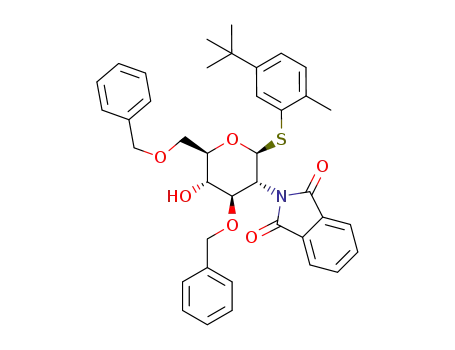 2-methyl-5-(tert-butyl)phenyl 3,6-di-O-benzyl-2-deoxy-2-phthalimido-1-thio-β-D-glucopyranoside