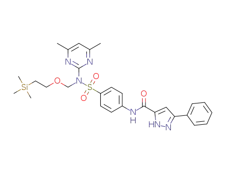 N-{4-[(4,6-dimethylpyrimidin-2-yl)({[2-(trimethylsilyl)ethoxy]methyl})sulfamoyl]phenyl}-3-phenyl-1H-pyrazole-5-carboxamide