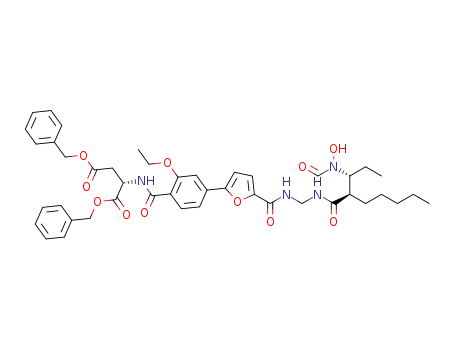 (S)-dibenzyl 2-(2-ethoxy-4-(5-((((R)-2-((R)-1-(N-hydroxyformamido)propyl)heptanamido)methyl)carbamoyl)furan-2-yl)benzamido)succinate
