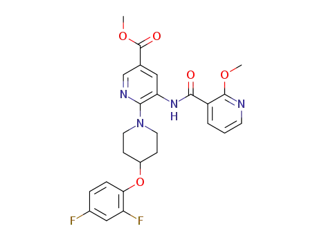 methyl 6-(4-(2,4-difluorophenoxy)piperidin-1-yl)-5-(2-methoxynicotinamido)nicotinate