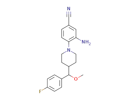 3-amino-4-(4-((4-fluorophenyl)(methoxy)methyl)piperidin-1-yl)benzonitrile