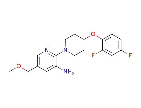 2-(4-(2,4-difluorophenoxy)piperidin-1-yl)-5-(methoxymethyl)pyridin-3-amine