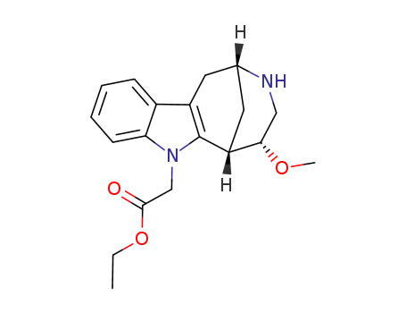 (±)-ethyl 2-(5-methoxy-1,2,3,4,5,6-hexahydro-7H-2,6-methanoazocino[5,4-b]indol-7-yl)acetate