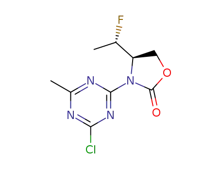 (R)-3-(4-chloro-6-methyl-1,3,5-triazin-2-yl)-4-((S)-1-fluoroethyl)oxazolidin-2-one