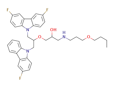 1-((3-butoxypropyl)amino)-3-((1-(3,6-difluoro-9H-carbazol-9-yl)-3-(3-fluoro-9H-carbazol-9-yl)propan-2-yl)oxy)propan-2-ol