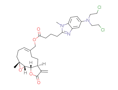 ((1aR,7aS,10aS,10bS,E)-1a-methyl-8-methylene-9-oxo-1a,2,3,6,7,7a,8,9,10a,10b-decahydrooxireno[2',3':9,10]cyclodeca[1,2-b]furan-5-yl)methyl 4-(5-(bis(2-chloroethyl)amino)-1-methyl-1H-benzo[d]imidazol-2-yl)butanoate