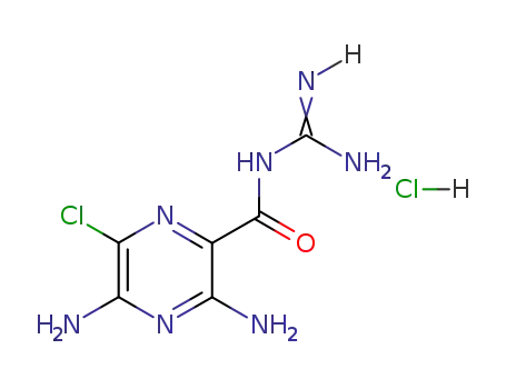 2-Pyrazinecarboxamide,3,5-diamino-N-(aminoiminomethyl)-6-chloro-, hydrochloride (1:1)