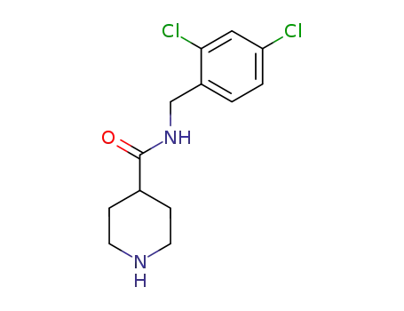 Molecular Structure of 791012-39-0 (N-(2,4-dichlorobenzyl)piperidine-4-carboxamide)