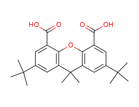 Molecular Structure of 130525-39-2 (2,7-DI-TERT-BUTYL-9,9-DIMETHYL-4,5-XANTHENEDICARBOXYLIC ACID)