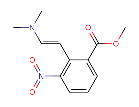 Molecular Structure of 73816-11-2 (Benzoic acid, 2-[(1E)-2-(dimethylamino)ethenyl]-3-nitro-, methyl ester)
