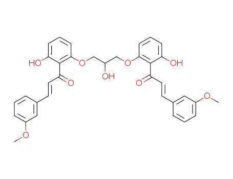 (E)-1-[2-Hydroxy-6-(2-hydroxy-3-{3-hydroxy-2-[(E)-3-(3-methoxy-phenyl)-acryloyl]-phenoxy}-propoxy)-phenyl]-3-(3-methoxy-phenyl)-propenone
