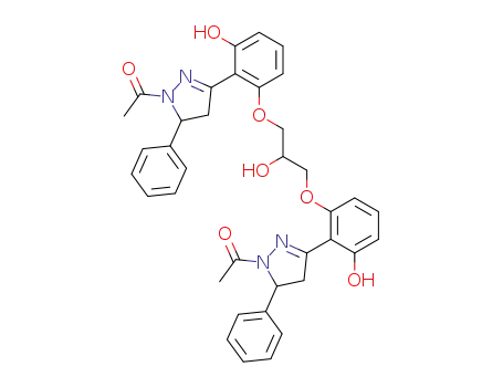1-[3-(2-{3-[2-(1-Acetyl-5-phenyl-4,5-dihydro-1H-pyrazol-3-yl)-3-hydroxy-phenoxy]-2-hydroxy-propoxy}-6-hydroxy-phenyl)-5-phenyl-4,5-dihydro-pyrazol-1-yl]-ethanone