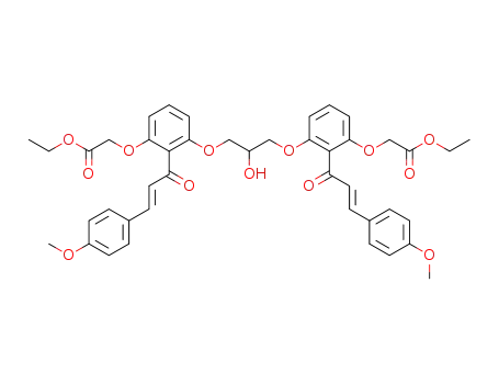 {3-(3-{3-Ethoxycarbonylmethoxy-2-[(E)-3-(4-methoxy-phenyl)-acryloyl]-phenoxy}-2-hydroxy-propoxy)-2-[(E)-3-(4-methoxy-phenyl)-acryloyl]-phenoxy}-acetic acid ethyl ester