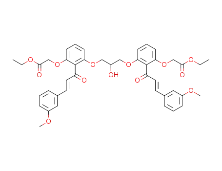 {3-(3-{3-Ethoxycarbonylmethoxy-2-[(E)-3-(3-methoxy-phenyl)-acryloyl]-phenoxy}-2-hydroxy-propoxy)-2-[(E)-3-(3-methoxy-phenyl)-acryloyl]-phenoxy}-acetic acid ethyl ester